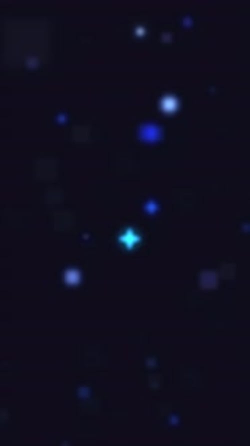 Abstract Glowing Blue Particle Overlay Vertical Background