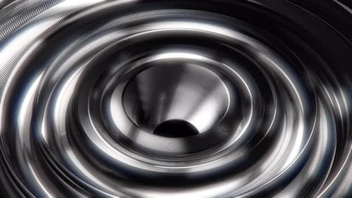 Iron Circular Abstract Background 4K