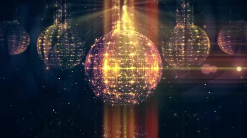 Orange Balls Blinking And Shining Animation