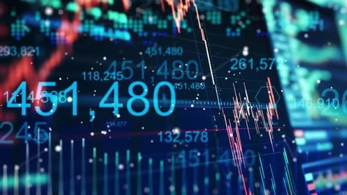 Stock Chart Data Background. Financial Market And Analysis Growth Money Profit Concept.