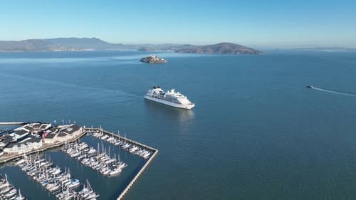 Cruise Ship at San Francisco in California United States.