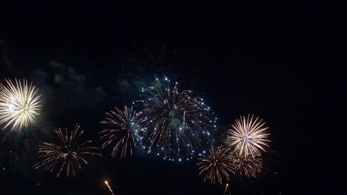 Fireworks Exploding in the Night Sky Celebration