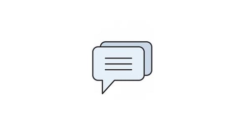 Flat Design Animated Chat Bubbles Communication Icon