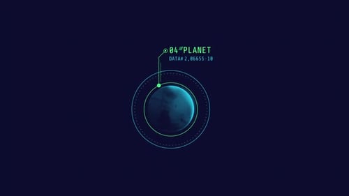 Looped Animation of a Planet in a Circle HUD Element