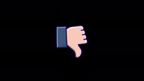 Animated Thumbs Down Dislike Icon for Social Media Feedback