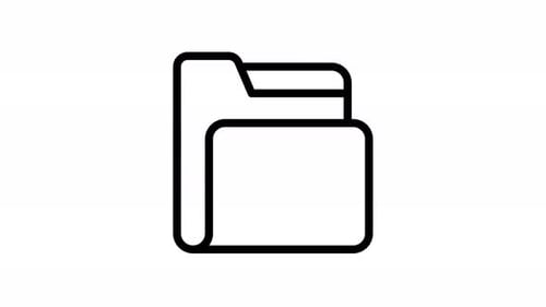 folder line icon animation