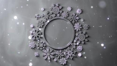 Luxury Christmas Silver Frame Circle