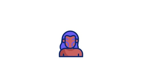 Animierte Maori-Ikone