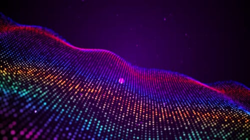 Colorful Particles Wave Flow Looped V4