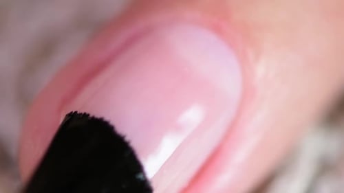 Applying Nail Polish Close Up for Beauty Industry