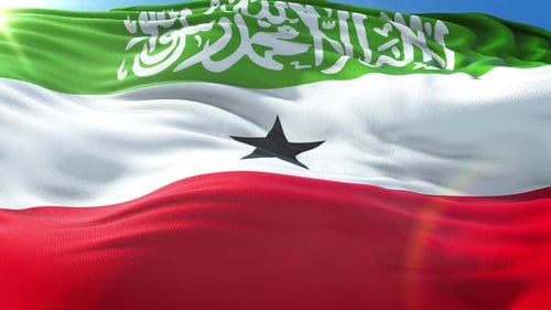Realistische Flagge Somalilands vergrößern 4K