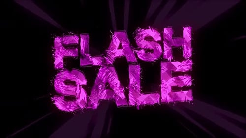 Flash Sale Distorted Title With Electric Line Background