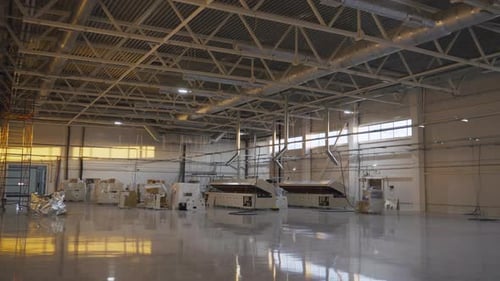 Innovative Machine Tools Stored in Future Factory Workshop