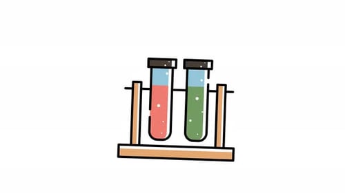 Animated Bubbling Test Tubes Science Experiment