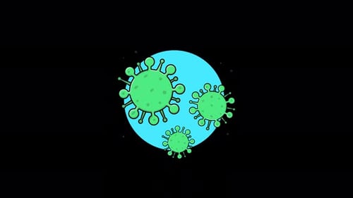 Animationsvideo zum Virenkonzept — transparent