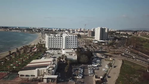Hotel y playa en Akko, Israel