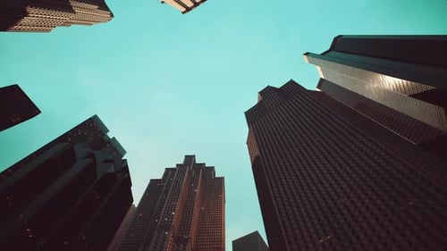 Un paisaje urbano con imponentes rascacielos