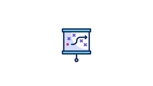 Animated Strategy Presentation Board Icon