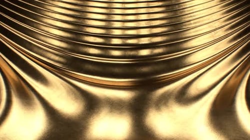 Abstract Golden Fabric Wave Background Loop