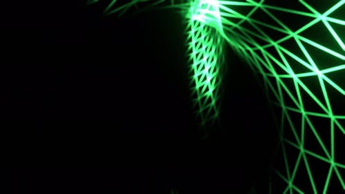Green Mesmerizing Neon Mesh Abstract Pattern Background Vj Loop In 4K