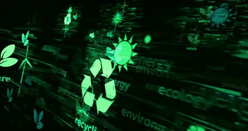 Ecology symbol seamless loop