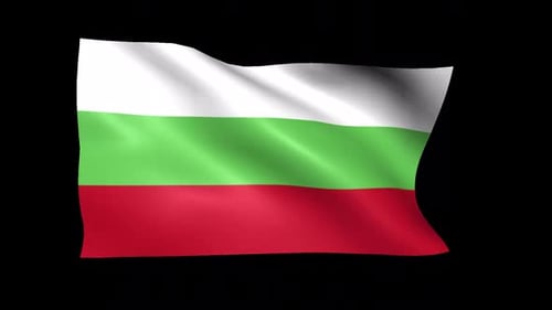 Bulgarian Flag Waving Loop Animation