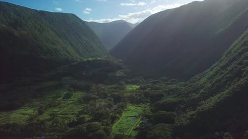 Aerial view of the Waipio valley