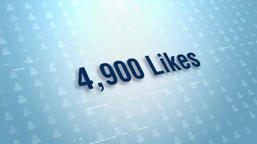 Social Media Likes Counter Animation with Modern Digital Background