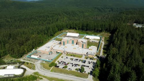 Aerial View of Fraser Regional Correctional Centre In Maple Ridge, British Columbia, Canada.