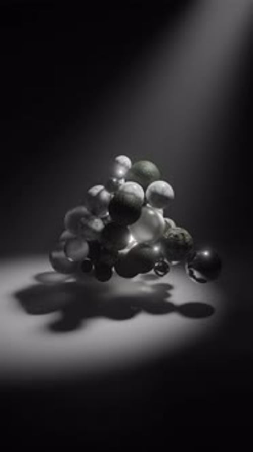 3D-Animation mit abstrakten Kugeln