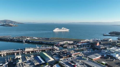 Cruise Ship at San Francisco in California United States.