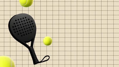 Collage Padel Tennis with Bright Grid Background Horizontal 02