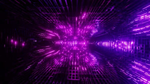 Crystalized Rotated Room With Neon Lights Vj Loop Background