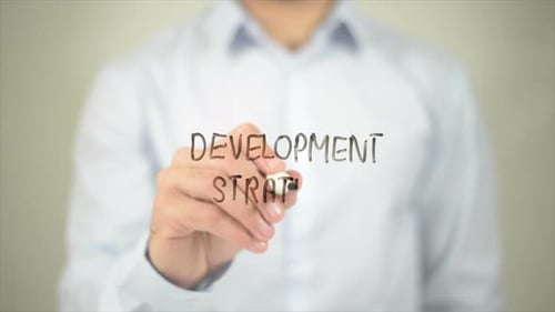 Development Strategy Writing on Transparent Screen