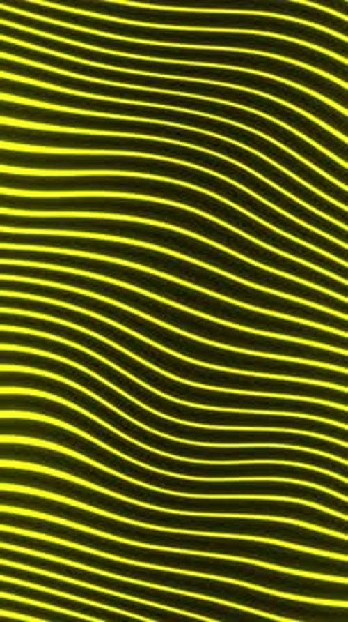 Fluid Abstract Yellow Wavy Lines Background Animation