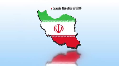 Iran-Karte mit Flagge