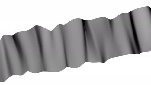 Seamless Fluid Wavy Ribbon Alpha Channel Loop