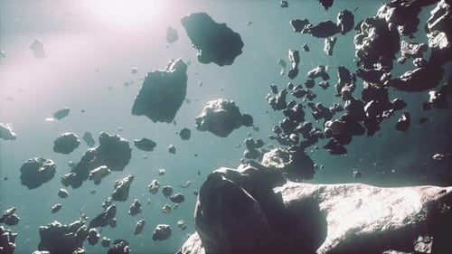 Many Big Asteroids in Space