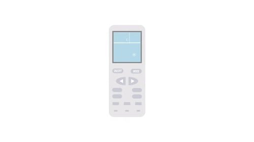 Flat Design Air Conditioner Remote Control Animation