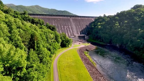 fontana dam push in aerial