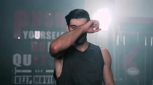 Athlete Sportman Workout Weight Training Exercise in Fitness Gym Healthy Lifestyle bodybuilding