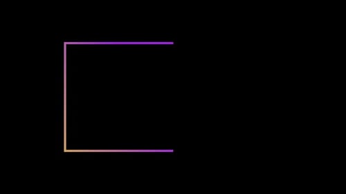 Aspect Collection: animación colorida del tercio inferior con contorno sobre una forma cuadrada