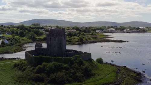 Dunguaire Castle. Kinvara in the background