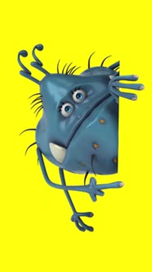 Fun 3D cartoon Bacteria (with alpha channel)