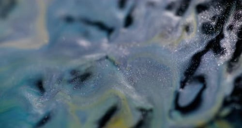 Abstract Colorful Fluids Swirling in Motion