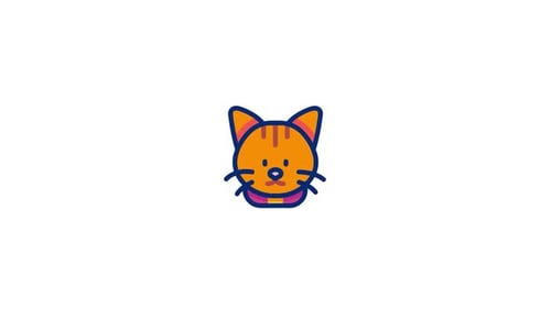 Icône animée de chat