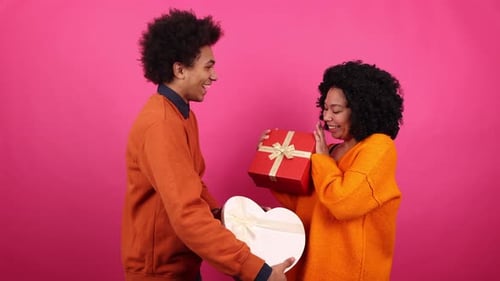 Closeup View of Romantic Date on a Valentine's Day