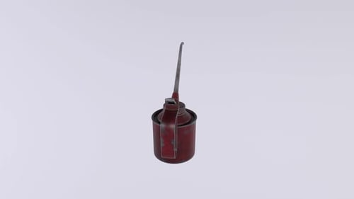 Oil Box 3d object rotating loop