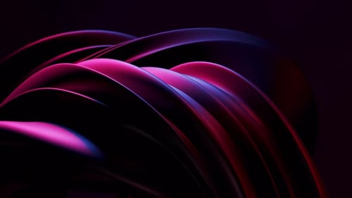 Abstract wave loop animation. 3D rendered background, flowing, fluid, twisted shapes