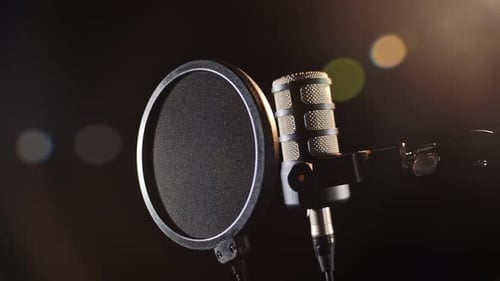 Microphone professionnel avec filtre Pop dans Moody Lighting